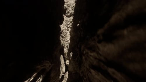 A Narrow Passage Between Two Large Rocks