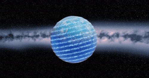 Sci Fi Frozen Planet With Protective Aura