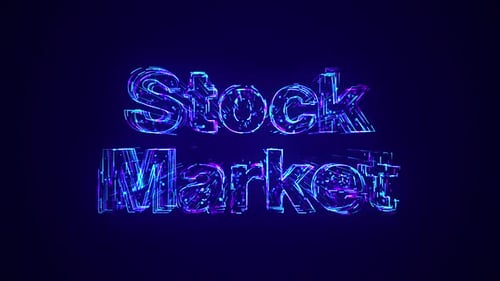 Stock Market Text Being Constructed Using Lines