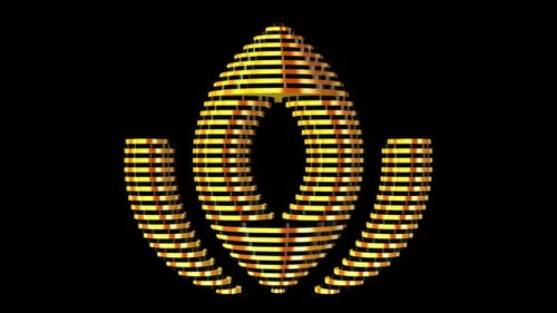 Black and Gold Figure, Alpha Channel, 3D Render, Looped Rotation, Exclusive, Unique Design