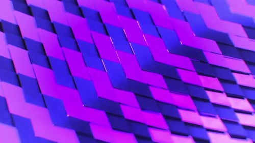 Purple blocks arranged in zigzag pattern