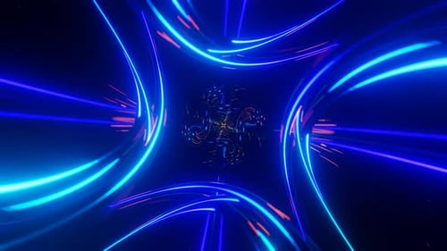 Abstract Neon Multicolor Psychedelic Hypnotic VJ Seamless Loop Background 3D Graphics for Music