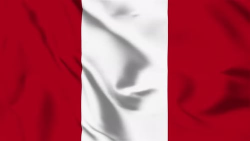 Waving Flag of Peru Animation