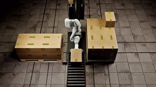 Robotic Arm Loading Cargo Boxes II