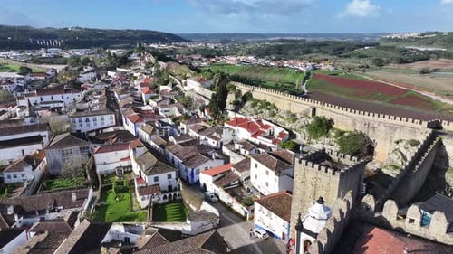 Superbe village d'Obidos à Obidos à Leiria au Portugal.