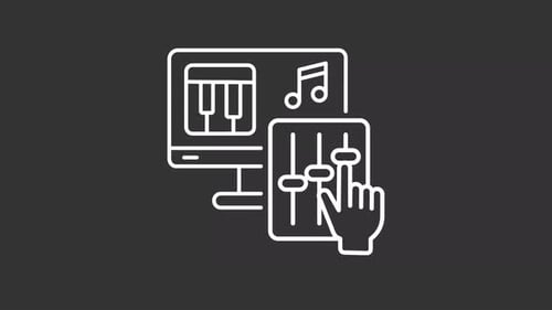 Sound control white line animation