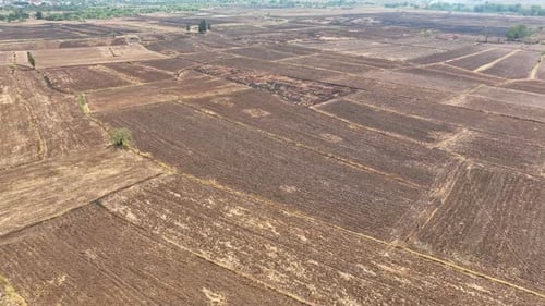 Showcases varied field textures and states of cultivation.