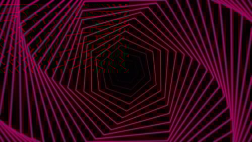 Red Hexagons Loop 4K