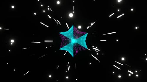 Cyanfarbener und rosafarbener Cyberpunk-Weihnachtsbaum-Hintergrund Vj Loop in HD