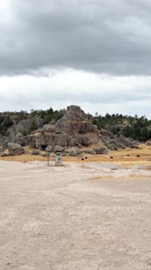 Vertical panorama of a rural area in San Ignacio de Arareko, Creel, Chihuahua