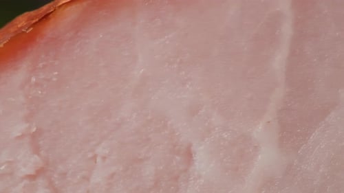 Close Up of Light Pink Cured Meat