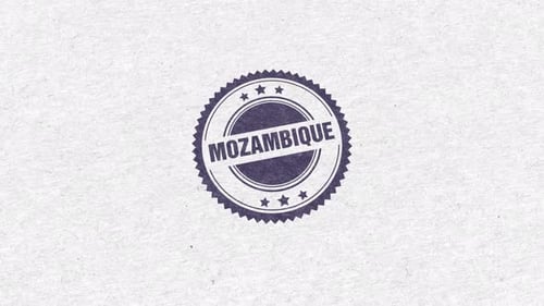 Mozambique Golden Rubber Stamp