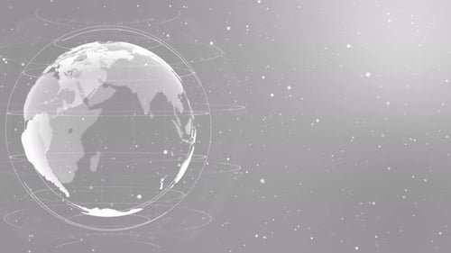 Futuristic Technology Global Network Background Animation