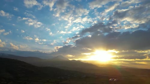 Scenic Mountain Range at Golden Hour
