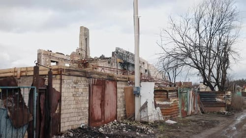 Russia's War Enemy Aircraft Collapsed Building