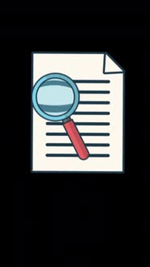 Checking And Approval Of Business Documents Vertical On Alpha Channel