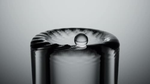 Oddly Satisfying Motion of Glass Sphere Rotating on Torus Water Surface Loop Background Screensaver