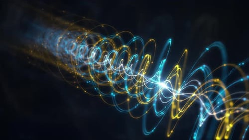 Digital Wave : technologie d'ondes sonores futuristes et flux de données