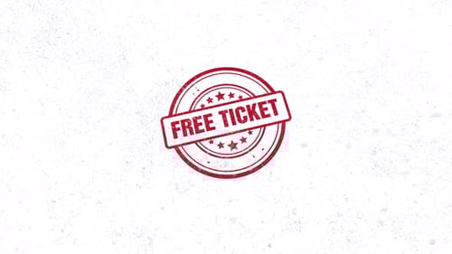 Free Ticket Rubber Stamp Effect Title Animation