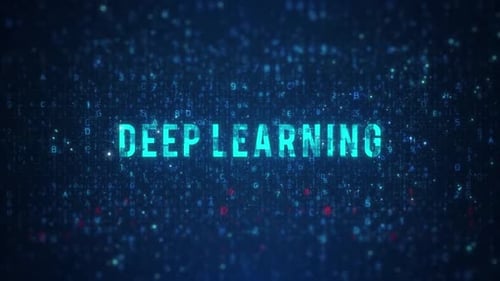 Deep Learning Text Reveal with Futuristic Digital Data Animation