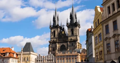 Church of Our Lady before Týn in Old Town square, Prague, Czech Republic