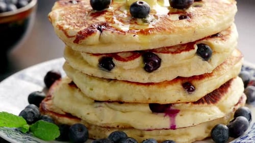 Blaubeer-Pfannkuchen