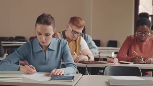 Students Working in a Classroom Setting