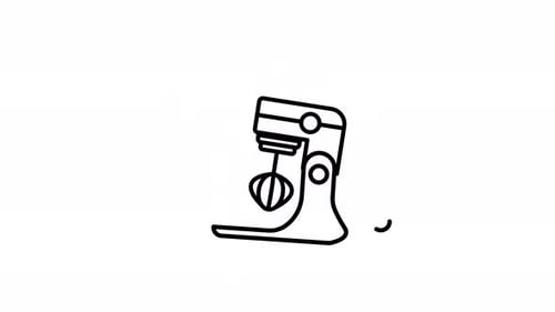 Animated Line Art Mixer Icon Drawing Loop