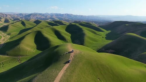 Aerial view of the Green Mountains and peaceful nature. heaven, green hills, peaceful nature, Afghan