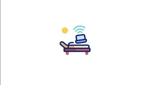 Sunbed Animated Icon