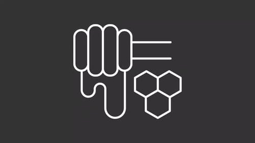 Honey white line animation