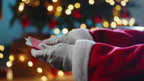 Reading Christmas Letters Close Up