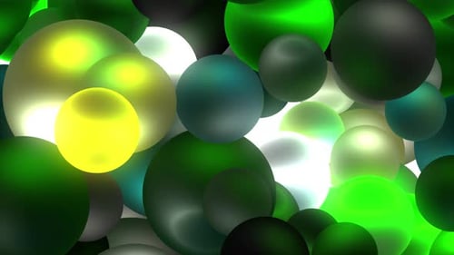 Abstract Glowing Spheres Moving Seamlessly Background