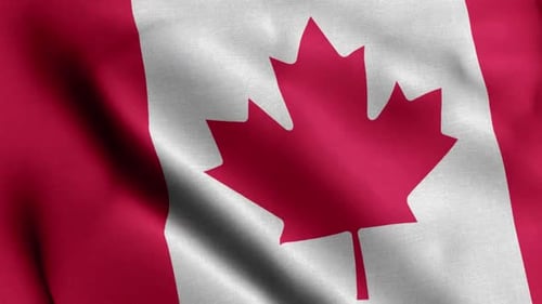 Waving Canada Flag Animated Loop