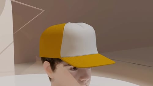 3D Cap Mockup Animation with Rotating Display