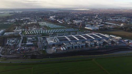 Winschoten Data Center: Aerial Video of AI Infrastructure and Renewable Power Facility.