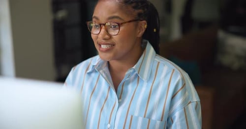 Woman Talking During Online Video Call