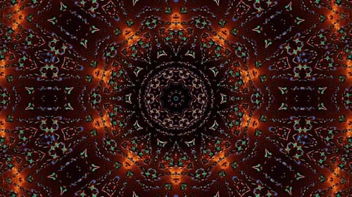 abstract lines colorful light shining round shape in center, black background