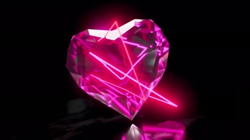 Crystal Hearts VJ Loop 4K