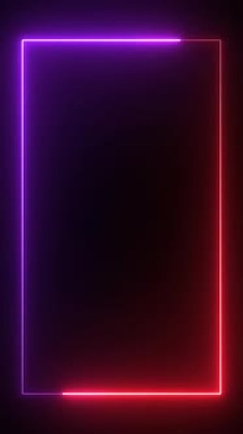 Vertical Red And Purple Neon Frame Loop V5
