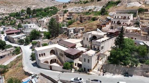 Halfeti Historical Houses Aerial View