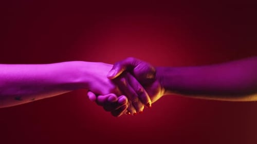 Diverse Hands Joining in Agreement, Close Up