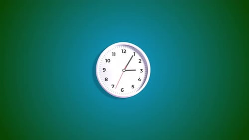 Fast Moving Clock Hands Time Lapse Animation