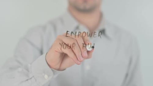 Man Writes Empower Your Future