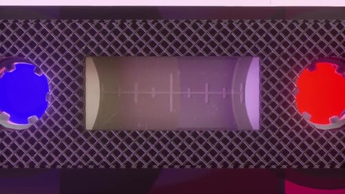 Retro Music Cassette Tape Logo Reveal Ident Animation