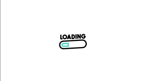 Animated Flat Design Loading Bar Progress Indicator
