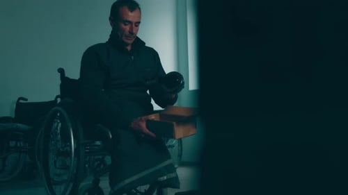 A Disabled Man Assembles a Stroller