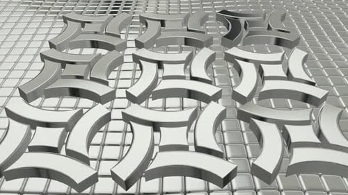 Schwebender Hintergrund mit silbernen Würfeln, Formen, 3D-Rendering, einzigartiges Design, Exklusiv, Reflexion