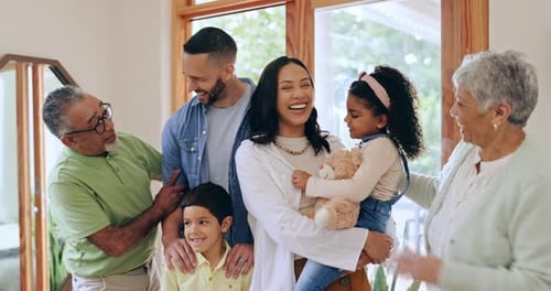 Happy Family Smiling Together for Special Occasion