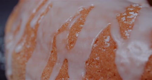 Iced Dessert Cake Close Up